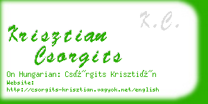 krisztian csorgits business card